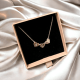Collana tris di cuori con lettere