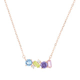 Collana Sparkle con zirconi colorati irregolari