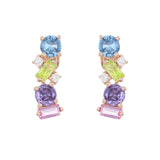 Orecchini Sparkle con zirconi irregolari colorati