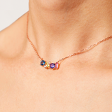 Collana Sparkle con zirconi colorati irregolari