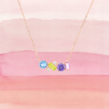 Collana Sparkle con zirconi colorati irregolari