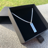 Collana targa uomo con nome