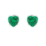 Orecchini Zircone Cuore Verde