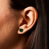 Orecchini Zircone Cuore Verde