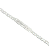 Bracciale targa uomo personalizzato argento