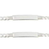 Bracciale targa uomo personalizzato argento