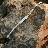 Bracciale targa uomo personalizzato argento