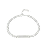 Bracciale targa uomo personalizzato argento