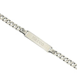 Bracciale targa uomo personalizzato fumé