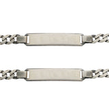 Bracciale targa uomo personalizzato fumé