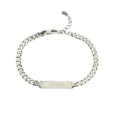 Bracciale targa uomo personalizzato fumé