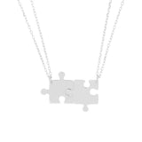Collana puzzle di coppia con incisione