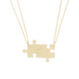 Collana puzzle di coppia con incisione