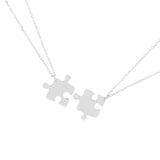 Collana puzzle di coppia con incisione