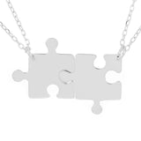 Collana puzzle di coppia con incisione