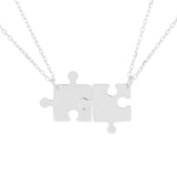 Collana puzzle di coppia con incisione