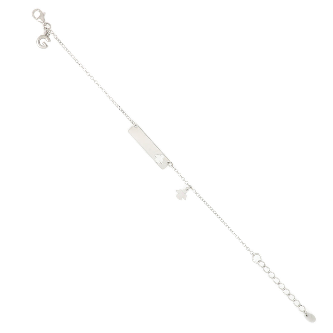 Bracciale targa argento con angioletto