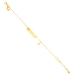 Bracciale targa con angioletto placcato oro