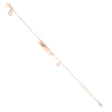 Bracciale targa oro rosa con angelo