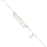 Dettaglio su targhetta angelo in argento