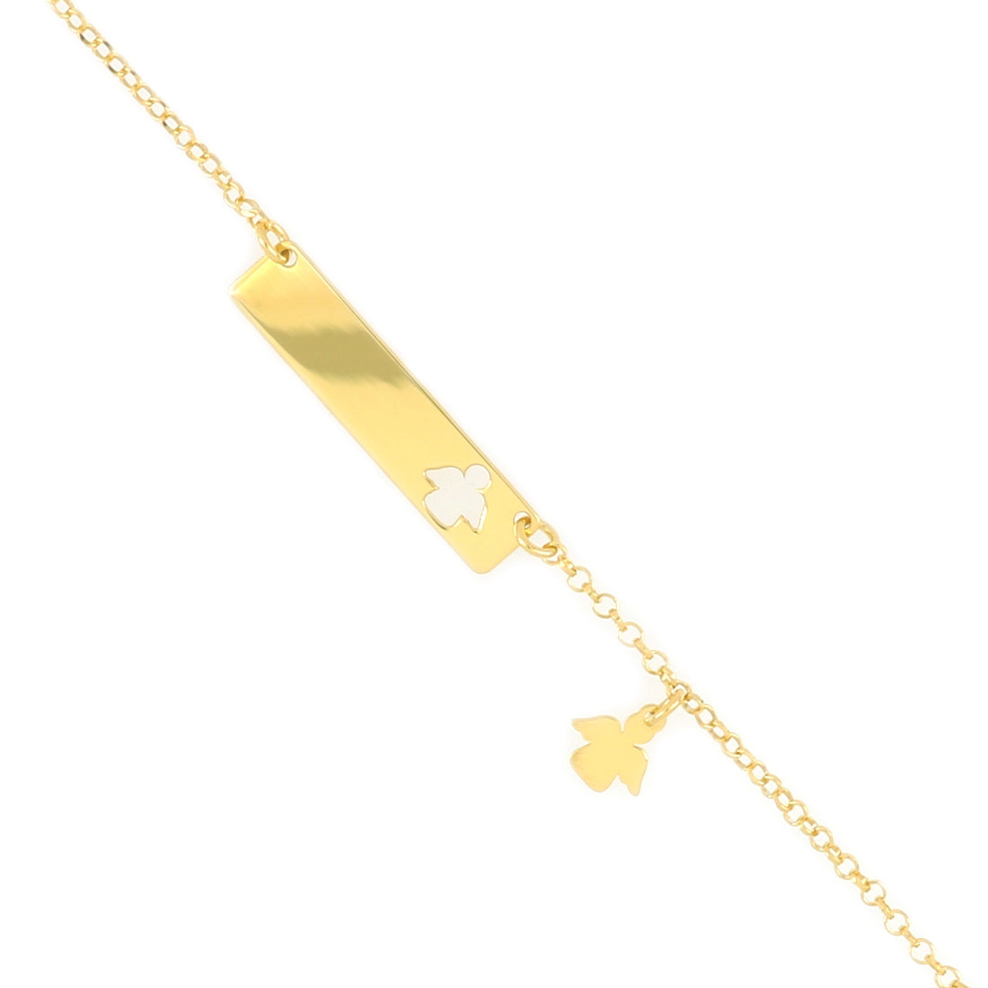 Zoom su targhetta con angelo