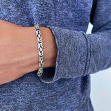 Smoked Byzantine Bracelet for Men