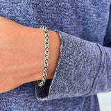 Byzantine men's bracelet small smoked