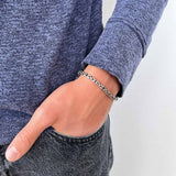 Byzantine men's bracelet small smoked