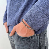 Byzantine men's bracelet small smoked