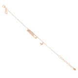 Bracciale in oro rosa con piastrina farfalla