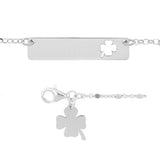 Set bracciale mamma e neonato con quadrifoglio