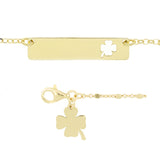 Set bracciale mamma e neonato con quadrifoglio