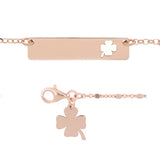 Set bracciale mamma e neonato con quadrifoglio