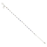 Bracciale in argento con perline grigio cangiante