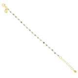 Bracciale con rosario grigio placcato oro