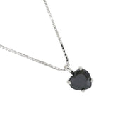Collana con zircone cuore nero