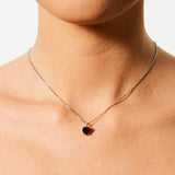Collana con zircone cuore nero