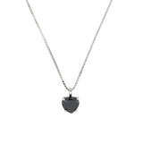 Collana con zircone cuore nero