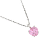 Collana con zircone cuore rosa