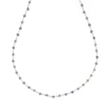 Collana rosario grigio in argento 925