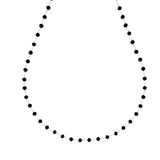 Collana basic con rosario nero in argento