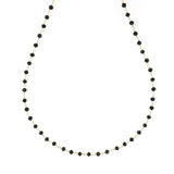 Collana oro con rosario nero semplice