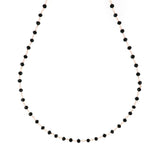 Collana oro rosa con rosario girocollo con perline nere