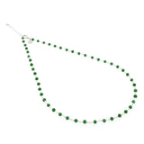 Collana rosario verde in argento 925