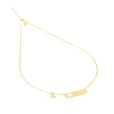 Collana con piastrina oro forata lateralmente a forma di cuore