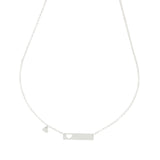 Collana argento con placchetta e cuore