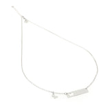 Collana in argento con targhetta farfalla