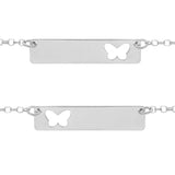 Collana con piastrina farfalla