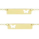 Collana con piastrina farfalla