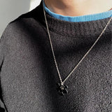 Collana puzzle di coppia con incisione